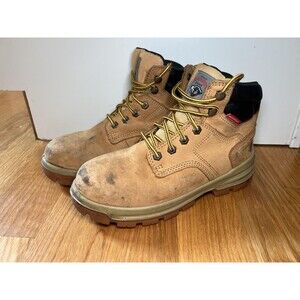 Herman Survivors Boots Mens Size 6W Brown Leather Waterproof Safety Toe Work